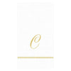 Caspari - Guest Towel Napkins - Single Initial - Hemstitch Script - Findlay Rowe Designs