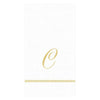 Caspari - Hemstitch Script Single Initial Paper Guest Towel Napkins - Findlay Rowe Designs
