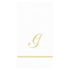 Caspari - Guest Towel Napkins - Single Initial - Hemstitch Script - Findlay Rowe Designs