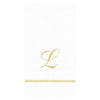 Caspari - Guest Towel Napkins - Single Initial - Hemstitch Script - Findlay Rowe Designs