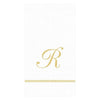 Caspari - Guest Towel Napkins - Single Initial - Hemstitch Script - Findlay Rowe Designs