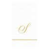 Caspari - Guest Towel Napkins - Single Initial - Hemstitch Script - Findlay Rowe Designs