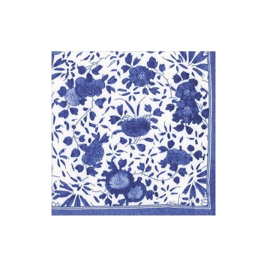Caspari - Cocktail Napkins - Delft - Blue - Findlay Rowe Designs