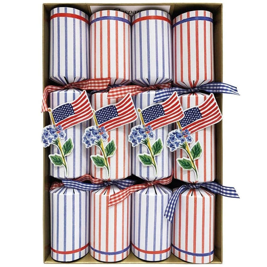 Caspari - Celebration Crackers - Flags and Hydrangeas Celebration Crackers - Findlay Rowe Designs