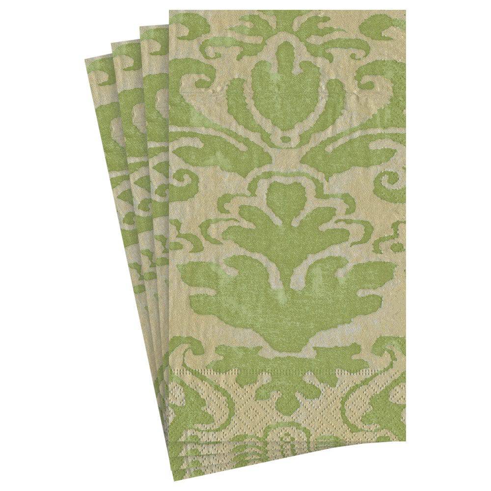 Caspari - Palazzo Paper Guest Towel Napkins in Moss Green - Findlay Rowe Designs