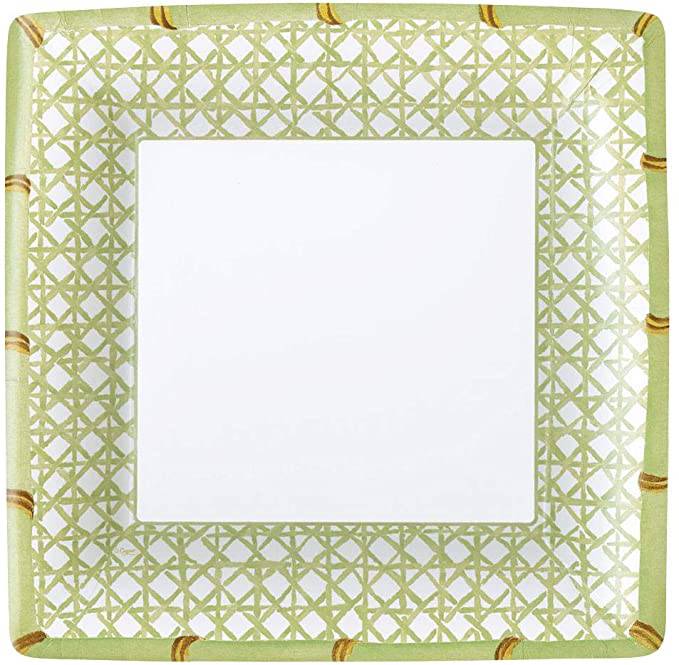 Caspari - Trellis Square Paper Dinner Plates - 8 Per Pack - Findlay Rowe Designs