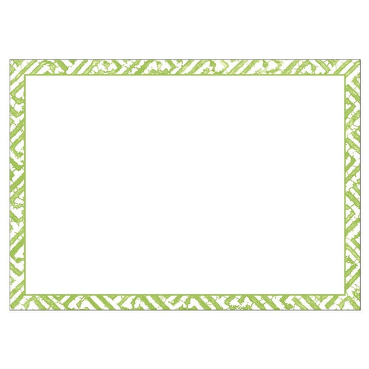 CASPARI - Fretwork Blank Correspondence Cards in Green - Findlay Rowe Designs