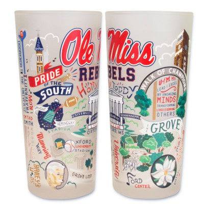 Catstudio Collegiate Glass - Ole Miss - Findlay Rowe Designs