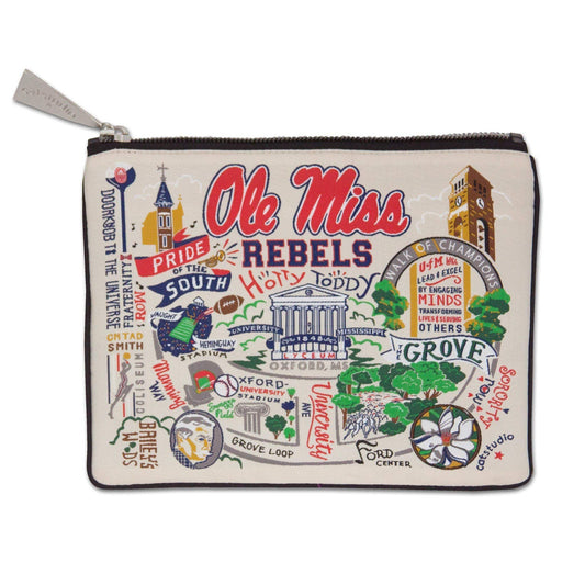 Catstudio - Collegiate Zip Pouch - Mississippi, University of - Ole Miss - Findlay Rowe Designs
