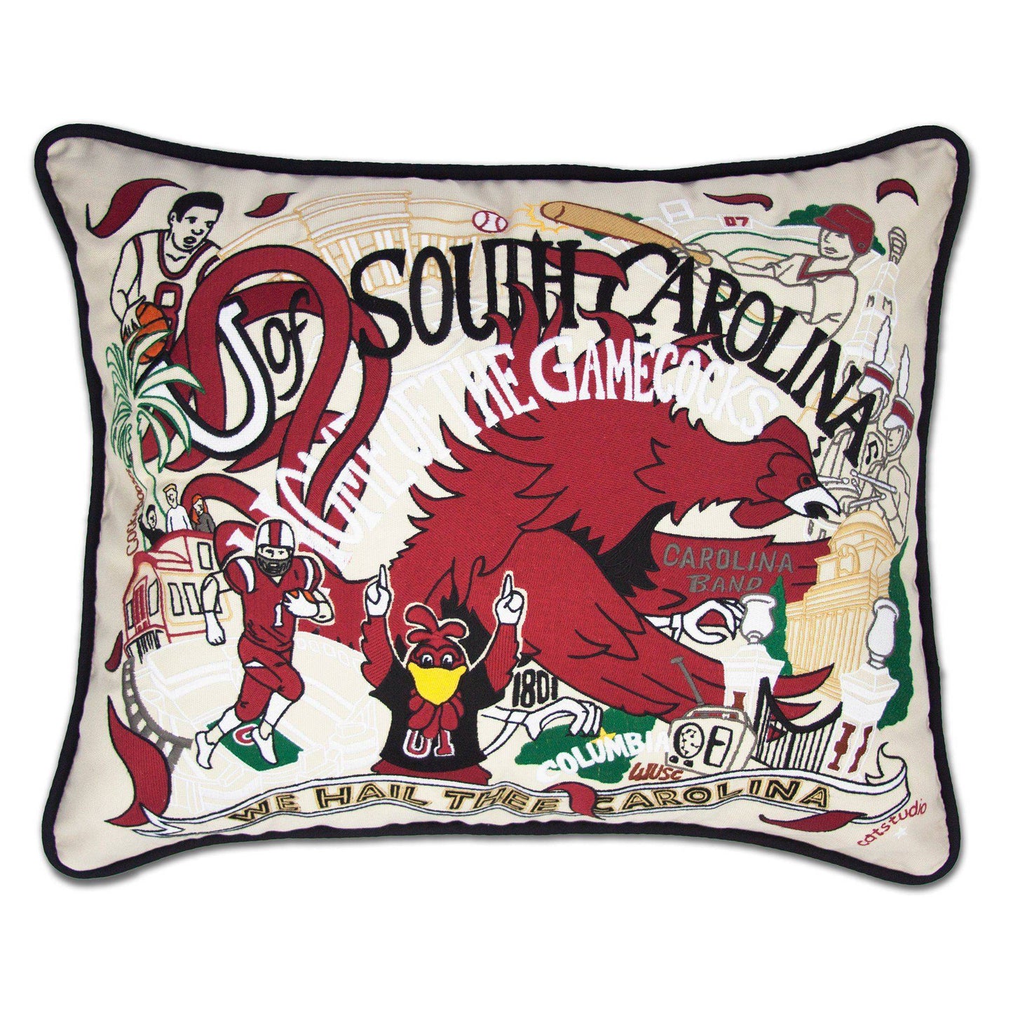 CATSTUDIO - South Carolina, University of Collegiate Embroidered Pillow - Findlay Rowe Designs