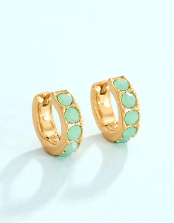 Spartina - Earrings - Ardsley Gem Hoop Teal  - 14mm - Findlay Rowe Designs