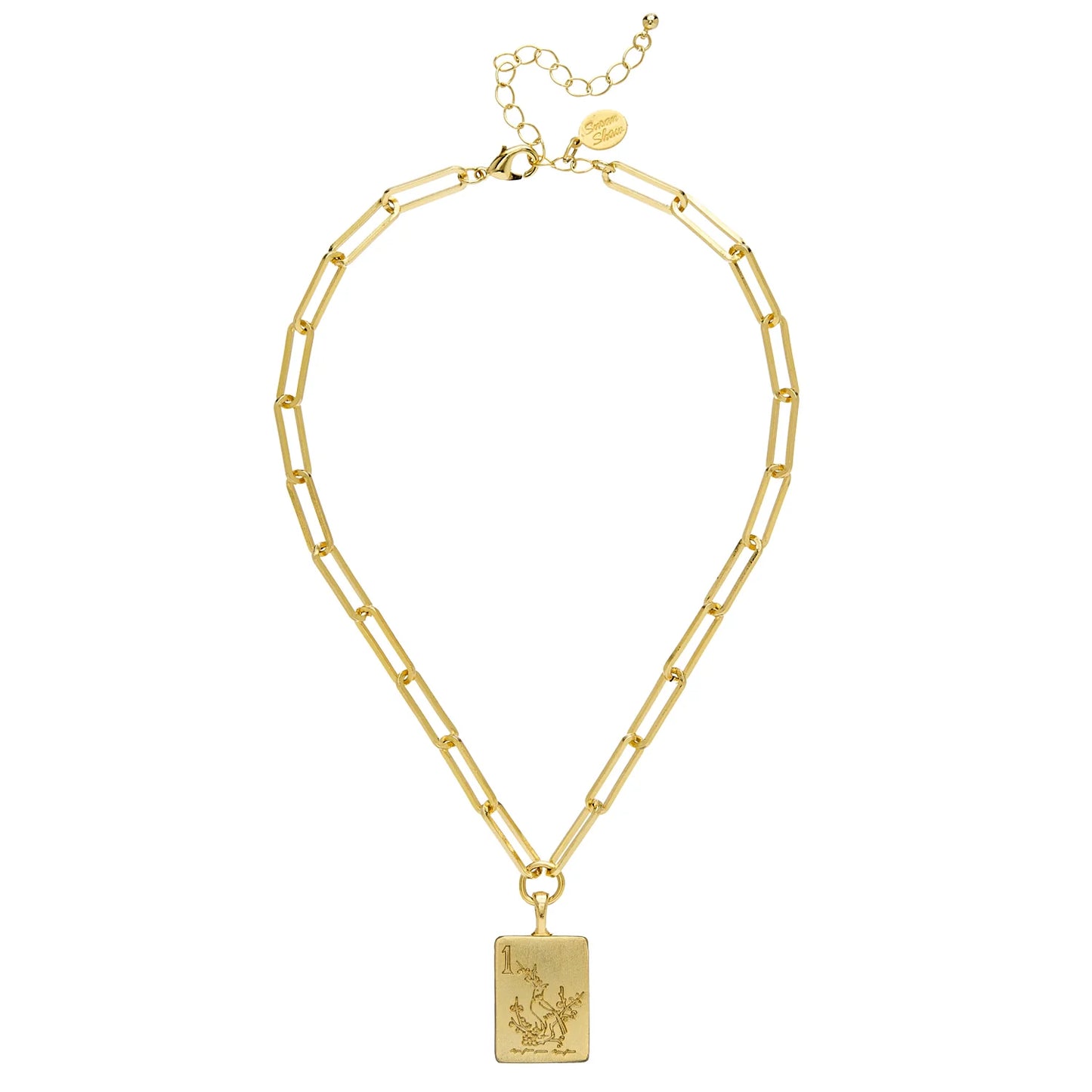 Susan Shaw - Necklace - Bird Bam Mahjong Large Paperclip - Findlay Rowe Designs