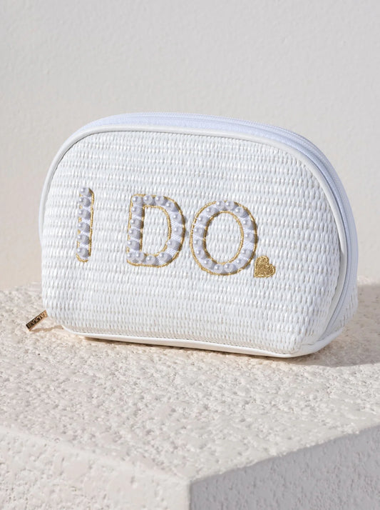 Shiraleah - "I Do" Zip Pouch - White
