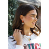 Earrings - Huggie Hoop - Auburn AU - Orange Shiny Gold