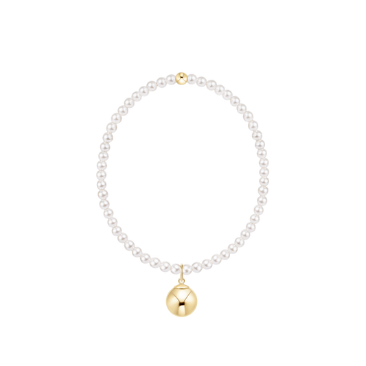 Enewton - Classic Pearl 3mm Bracelet - Classic Gold 10mm Charm - Findlay Rowe Designs