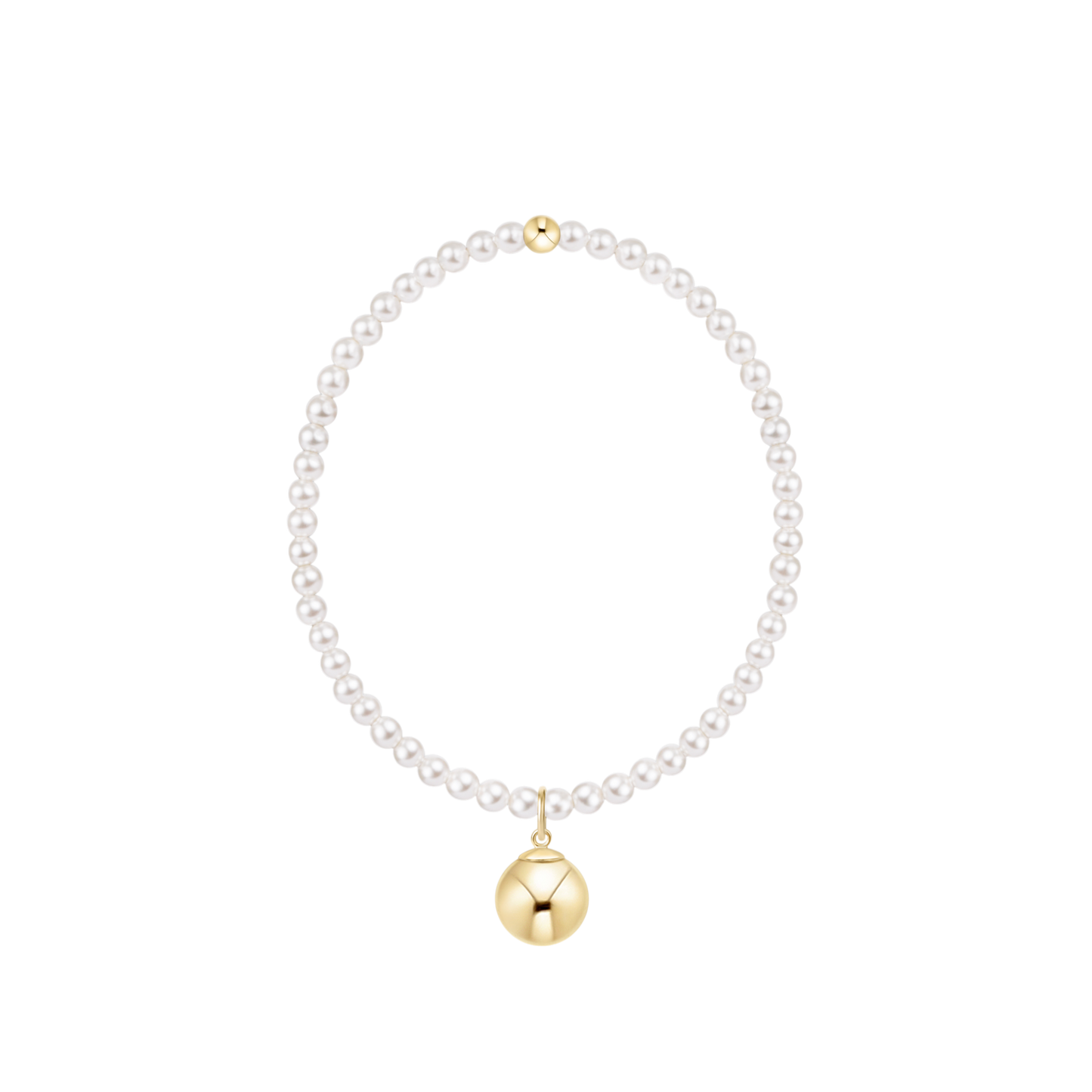 Enewton - Classic Pearl 3mm Bracelet - Classic Gold 10mm Charm - Findlay Rowe Designs