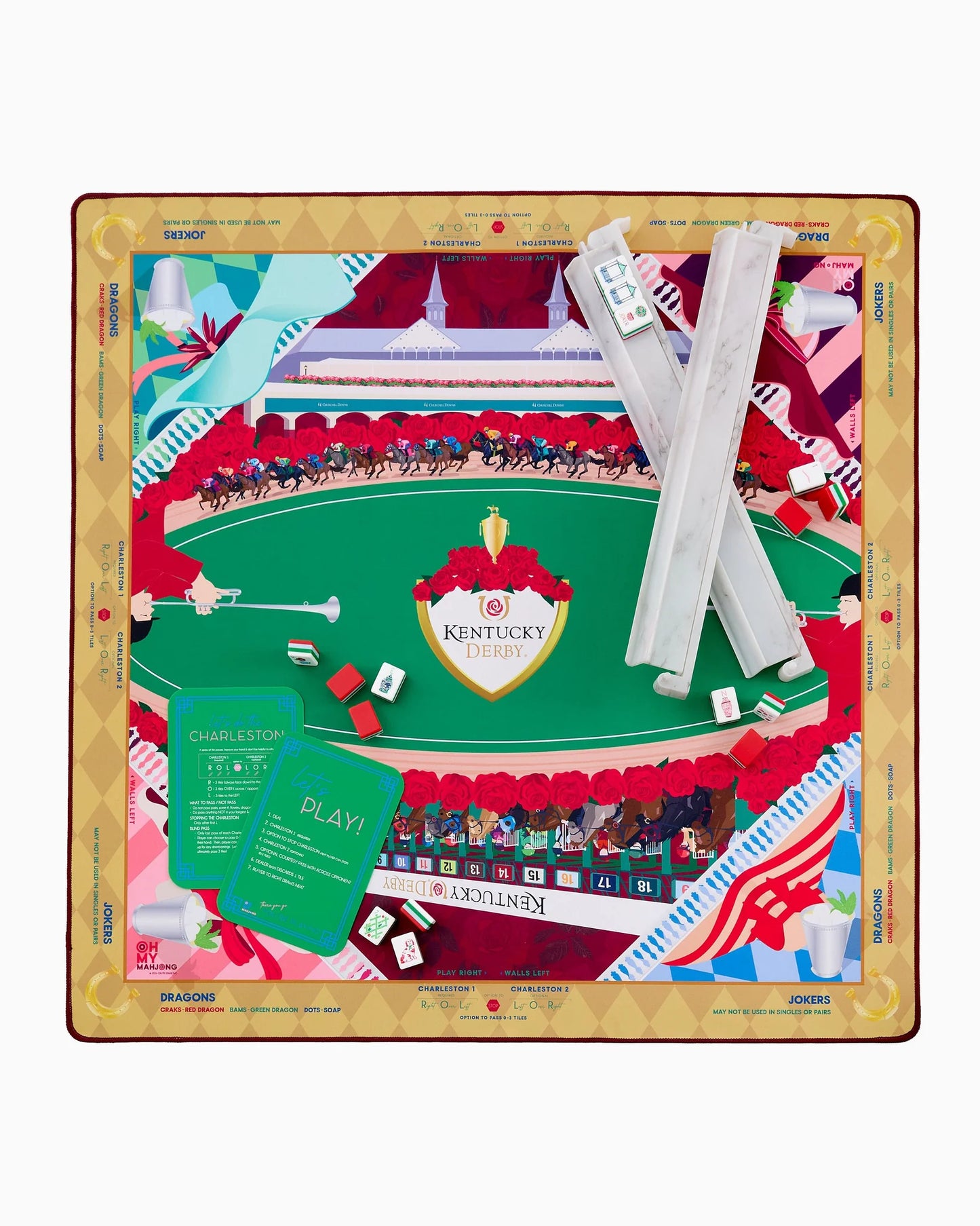 Oh My Mahjong - Mahjong Mat - Kentucky Derby 2026 - Findlay Rowe Designs