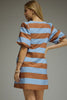 Entro - Dress - Mini Striped - Blue Brown - Findlay Rowe Designs