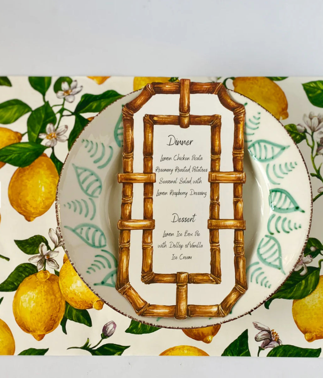 Hester & Cook - Table Menu Card - Bamboo