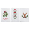 Mud Pie - Christmas Embroidered Hand Towels