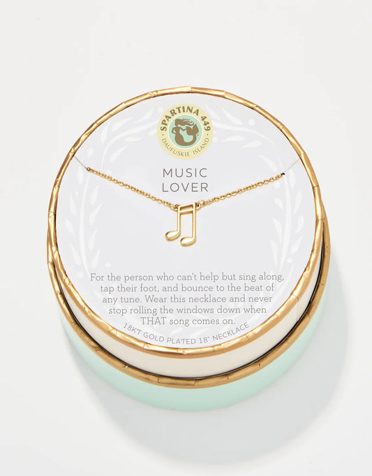 Spartina- Sea La Vie Necklace Music Lover/Note - Findlay Rowe Designs