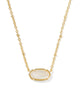 Kendra Scott - Necklace -   Elisa Short Pendant - Tiger Striped - Gold Natural Mother Of Pearl - Findlay Rowe Designs