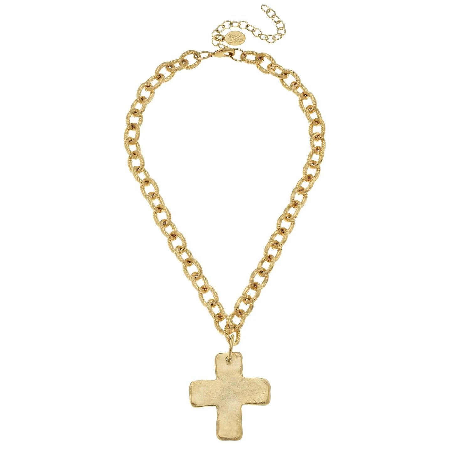 Susan Shaw - Necklace - Solid Cross - Gold - Findlay Rowe Designs