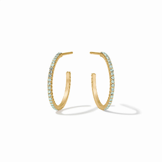 Julie Vos - Earring - Windsor Hoop - Aquamarine Blue - Small - Findlay Rowe Designs