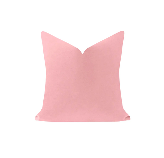 Laura Park - Solid Velvet Pillow - Blush Pink - 22x22