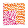 Caspari - Tablecloth - Reversible Kantha - Orange & Fuchsia Modern Moiré