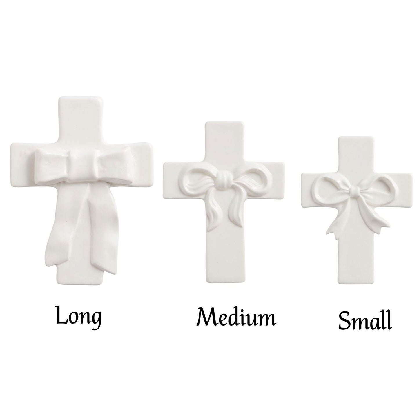 Mud Pie - Ceramic Cross - Bow Assorted - Findlay Rowe Designs