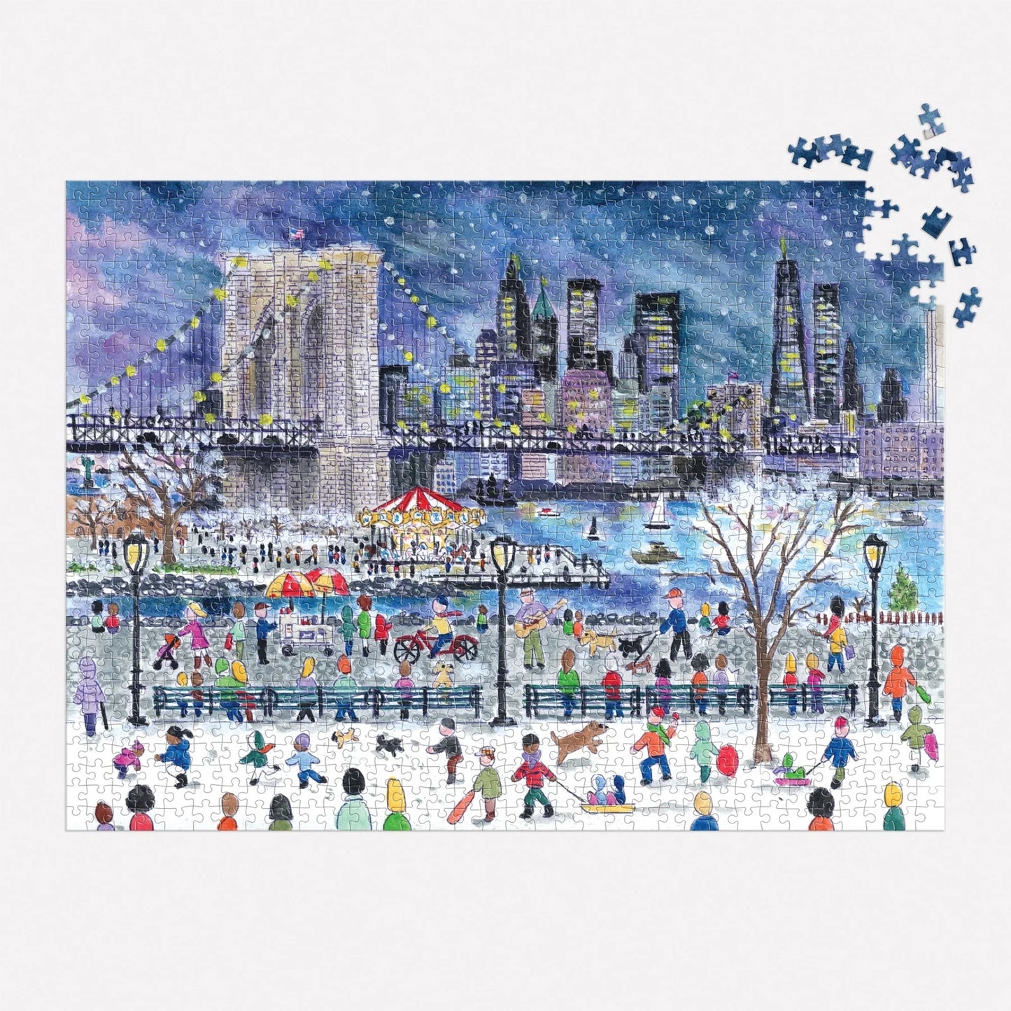 Michael Storrings - Snowfall Over New York City - 1000 Piece Puzzle