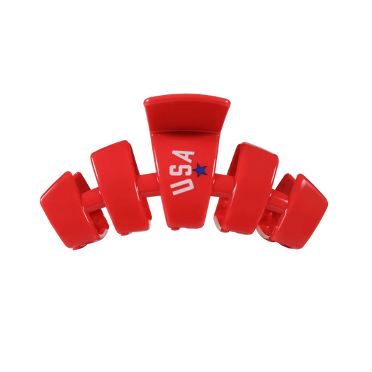 Teleties - Classic Medium Hair Clip - USA - Red - Findlay Rowe Designs