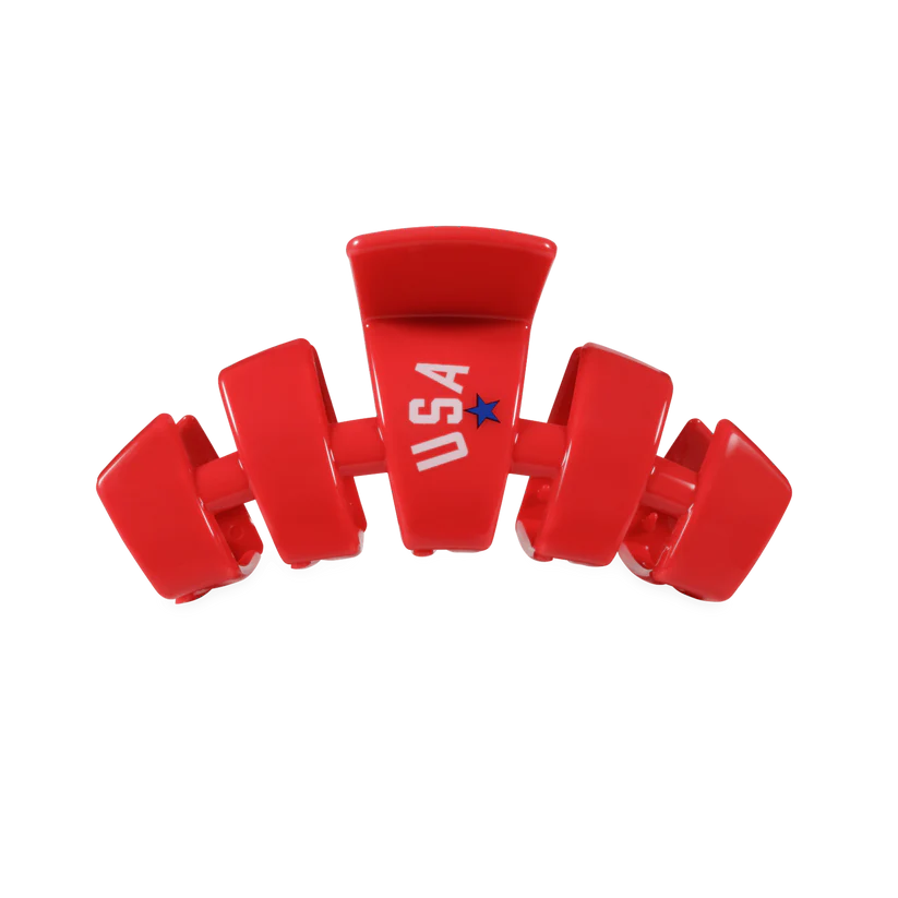 Teleties - Classic Medium Hair Clip - USA - Red - Findlay Rowe Designs