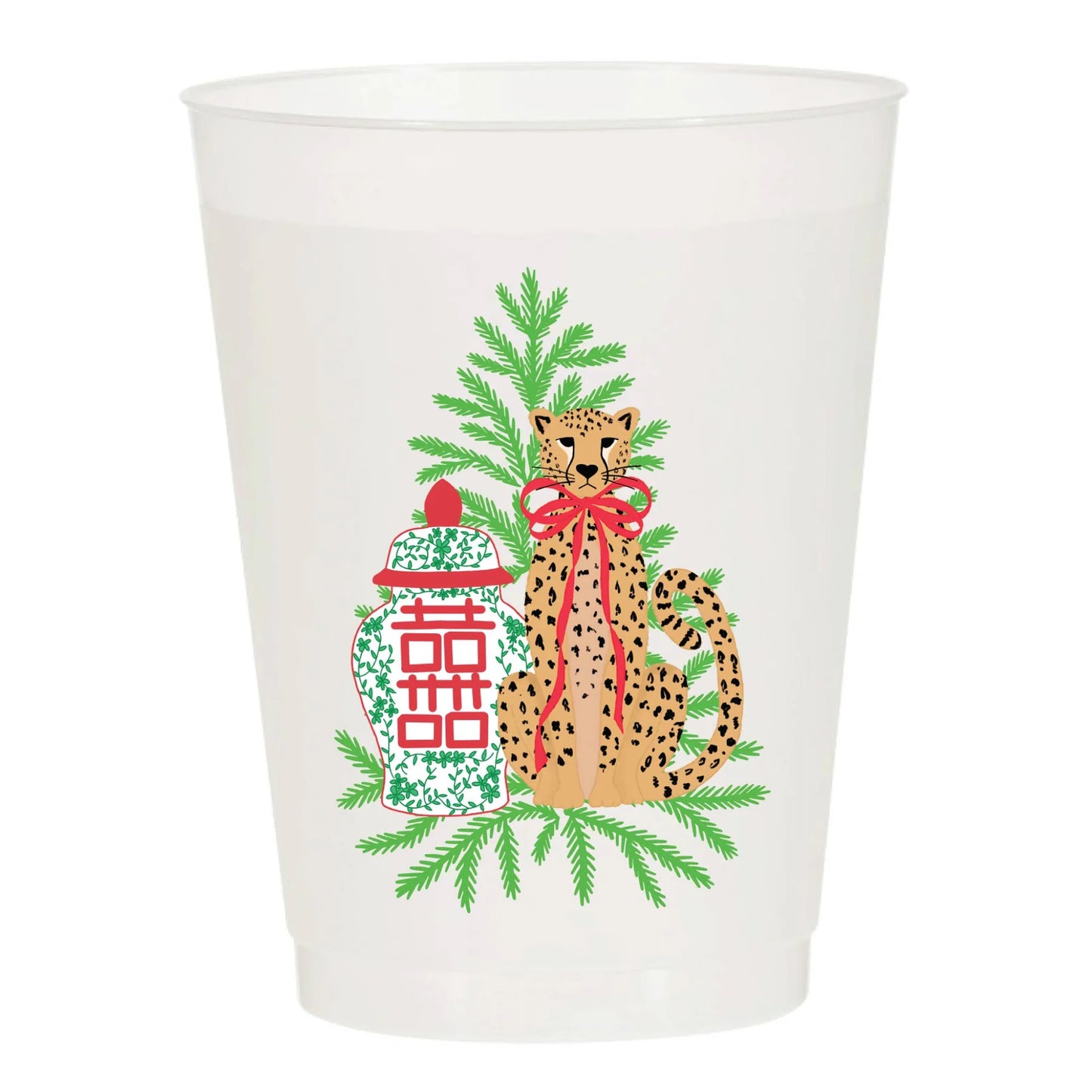 Sip Hip Hooray - Frosted Party Cup - Christmas Set of 6