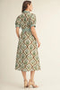 Jodifil - Dress - Midi Short Sleeve Tie Waist - Floral Natural Mix - Findlay Rowe Designs