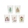 Sip Hip Hooray - Frosted Party Cup - Christmas Set of 6