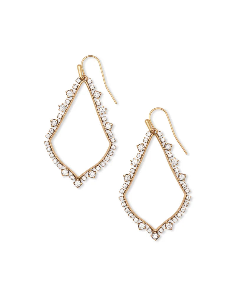 Clearance - Kendra Scott- Sophee Crystal Drop Earrings in Vintage Gold - Findlay Rowe Designs