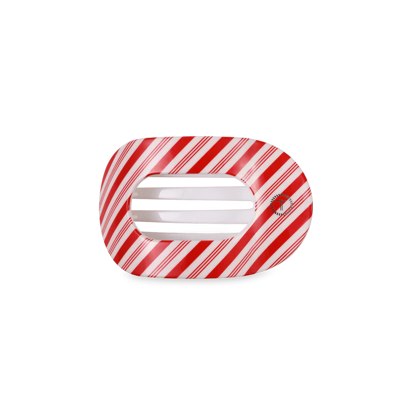 Teleties - Candy Cane Crush Small Flat Round Hair Clip