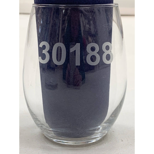 Stemless Wine - Georgia Zip Code - 30188 - Findlay Rowe Designs