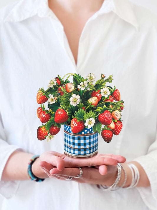 Fresh Cut Paper - Pop Up Bouquet Matching Card - Mini Strawberry Blossom - Findlay Rowe Designs
