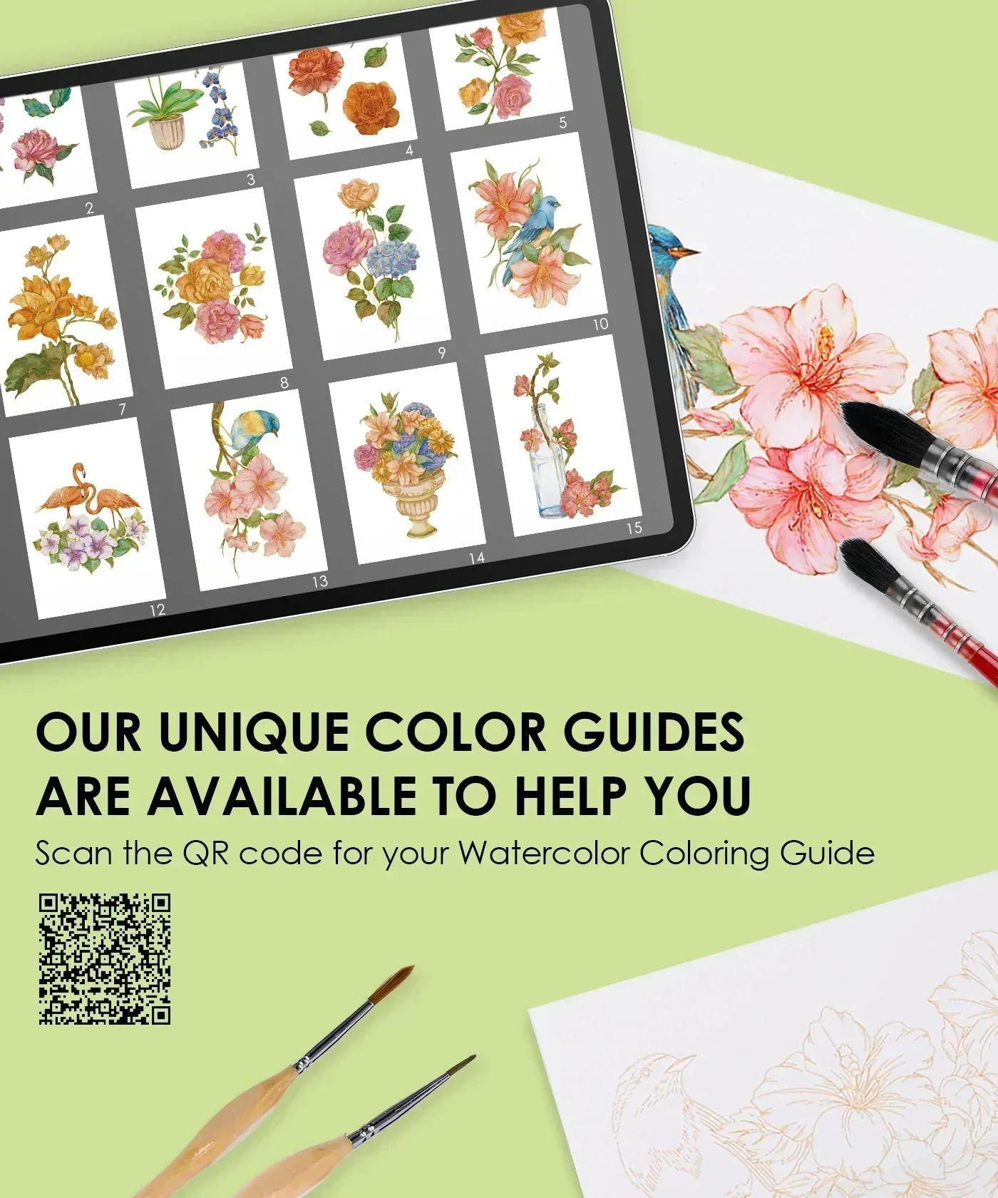 Grabie -Watercolor Coloring Club Box - Floral - Findlay Rowe Designs