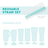 Swig - Reusable Straw Set  - Island Bloom Aqua - Findlay Rowe Designs