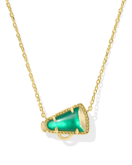 Kendra Scott - Necklace - Cheer Short Pendant - Gold Emerald Illusion - Findlay Rowe Designs