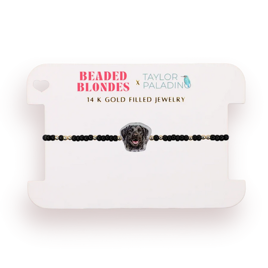 Beaded Blondes - Bracelet - Black Lab Bracelet - Black Sprinkle - Findlay Rowe Designs