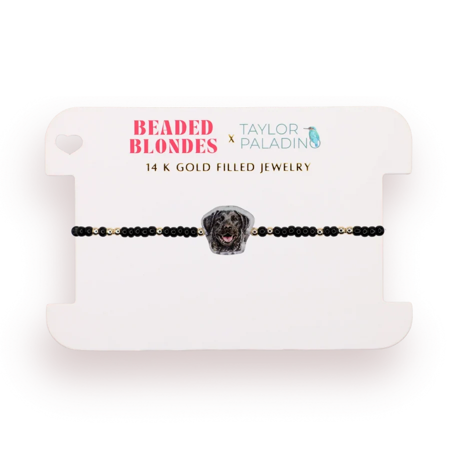 Beaded Blondes - Bracelet - Black Lab Bracelet - Black Sprinkle - Findlay Rowe Designs