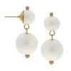Susan Shaw - Earrings - Double Cotton Pearl Drop - Findlay Rowe Designs