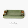 Serving Tray - Faux Seagrass Tray - Monaco Green - Findlay Rowe Designs