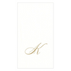 Caspari - Guest Towel Napkin - White Pearl-Paper Linen Napkin - Monogram - Findlay Rowe Designs