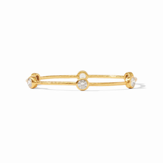 Julie Vos- Gold Milano Bangle, Cubic Zirconia - Findlay Rowe Designs
